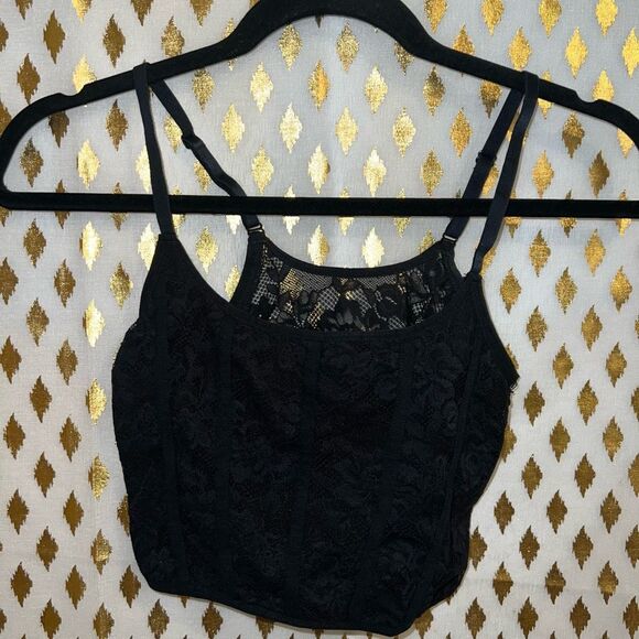 Colsie bralette racer back black lace size S - Picture 1 of 4